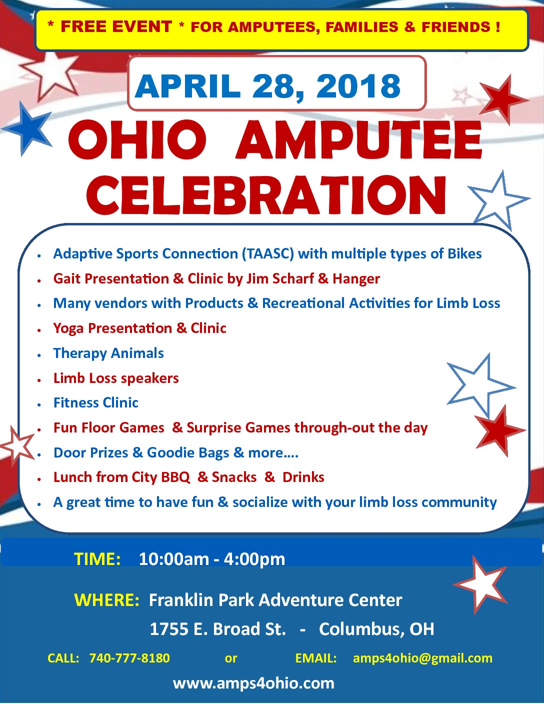 April 28th- 2nd Annual Ohio Amputee Celebration!