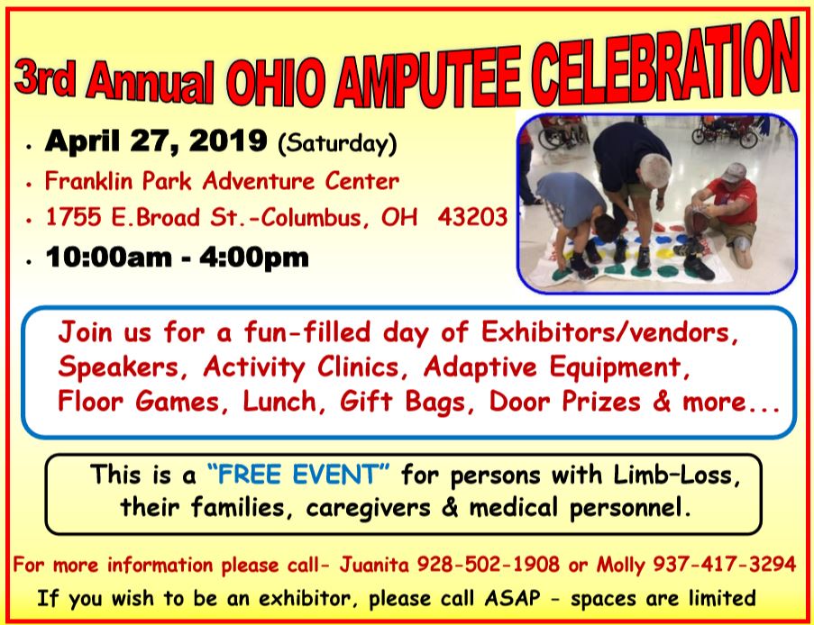 3rd Annual Ohio Amputee Celebration – April 27th!