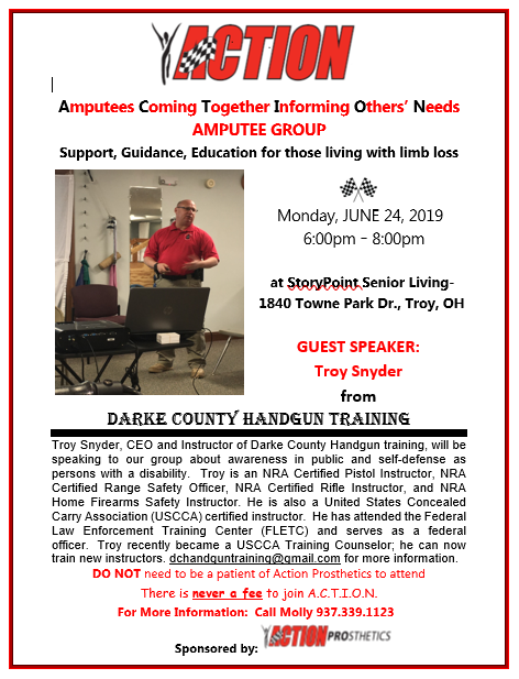 Snyder to Speak about Safety at A.C.T.I.O.N.!