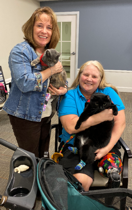 Amputee Therapy Kitties visited A.C.T.I.O.N.!
