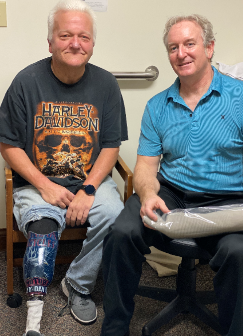 Harley Davidson Logo on Prosthesis a Hit with Patient!