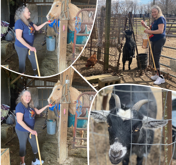 Patient, Darlene Wise, Stays Busy on her Farm!