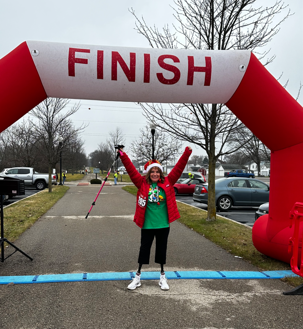 Our Patient Liaison Walked the Holly Jolly 5K! Action Prosthetics