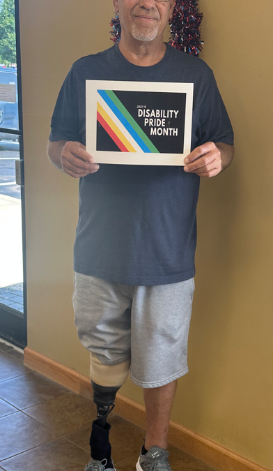 Patient, Bill Price, is Celebrating Disabilities Pride Month with Us!