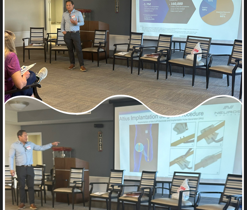 Charlie Miranda from Neuros Medical was the A.C.T.I.O.N. Speaker on April 8th!